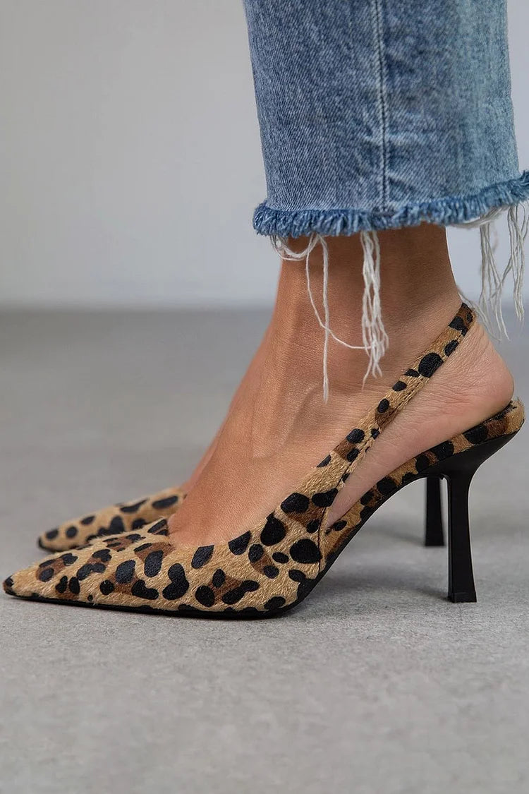 Margaret | D'Orsay Leopard Heels