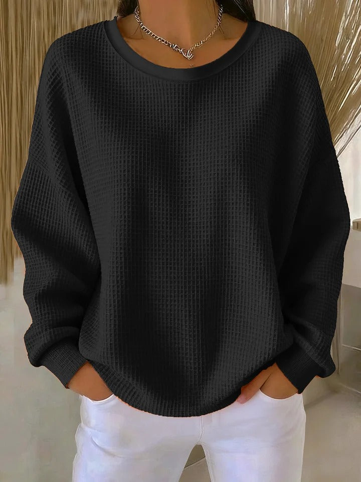 Sasha | Waffle-Knit Comfort Pullover