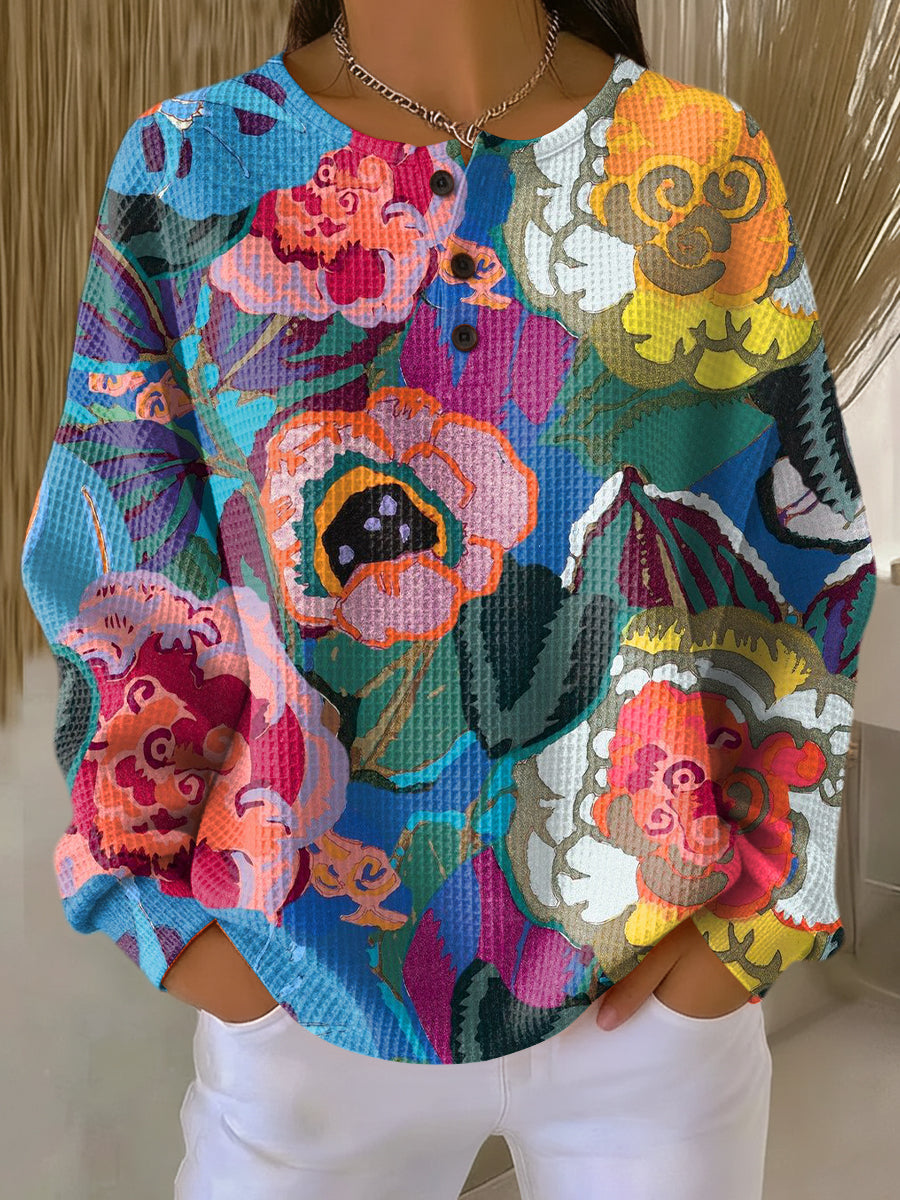 Ines | Artful Floral Jumper