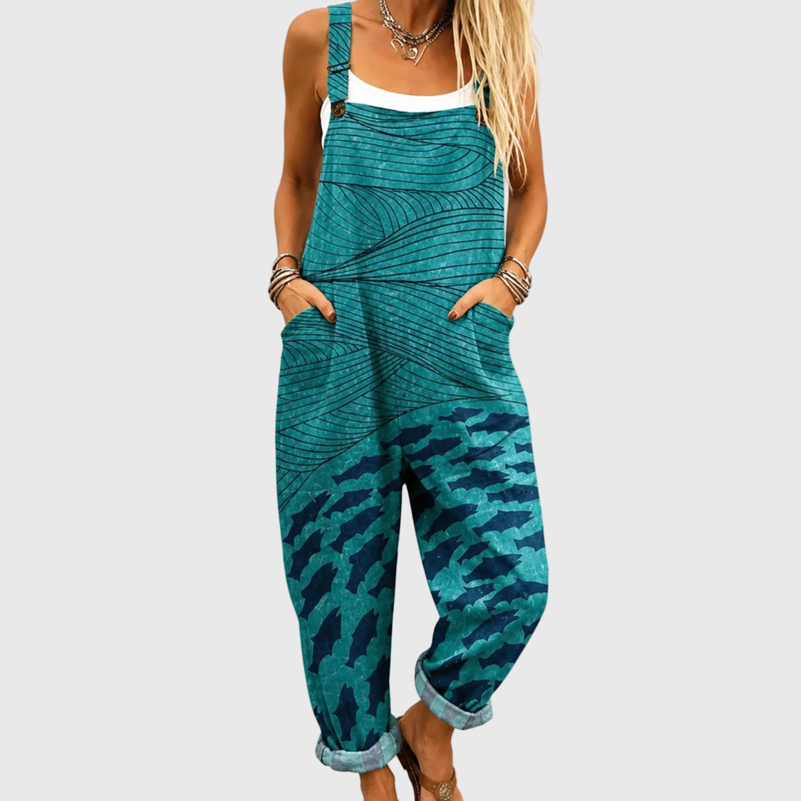 Marine Wave Jumpsuit