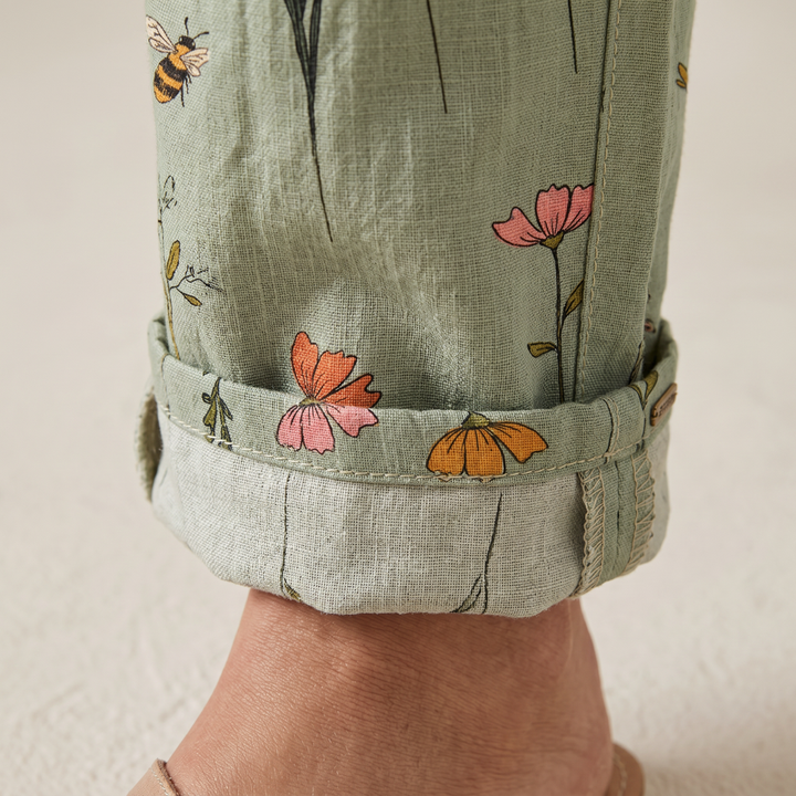 Comfortable Printed Overalls