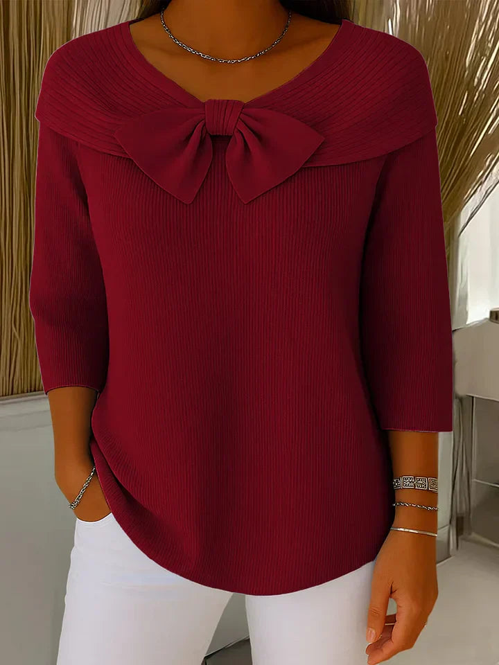 Elaine | Soft Touch Bow Sweater