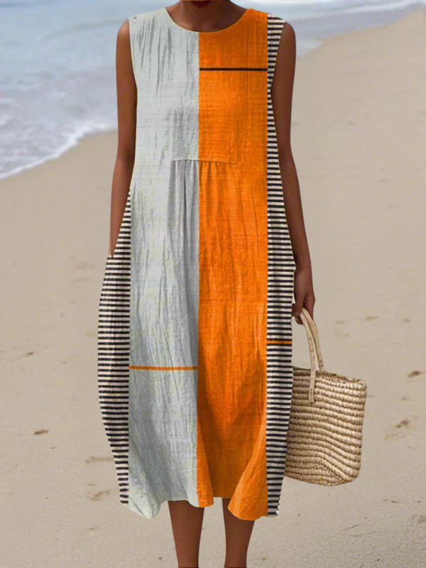 Lily | Colorblock Midi Dress