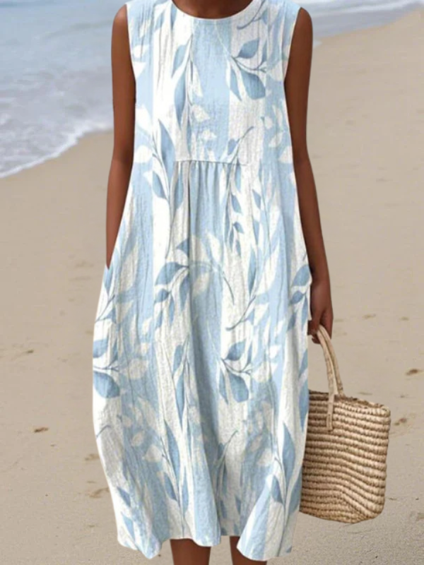 Beth | Leafy Midi Dress