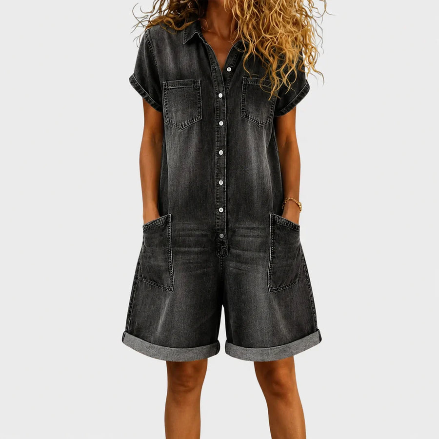 Inés Relaxed and Comfortable Denim Jumpsuit