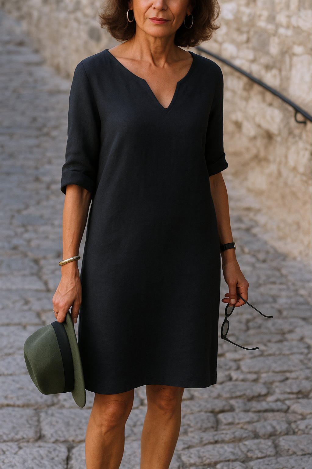 OLIVIE - ELEGANT LINEN DRESS