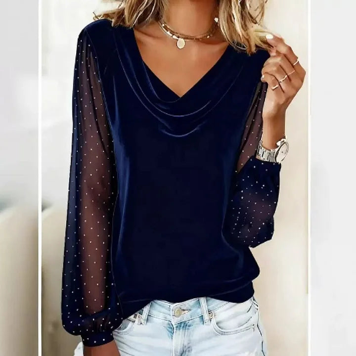 Mara - Elegant Drape Blouse