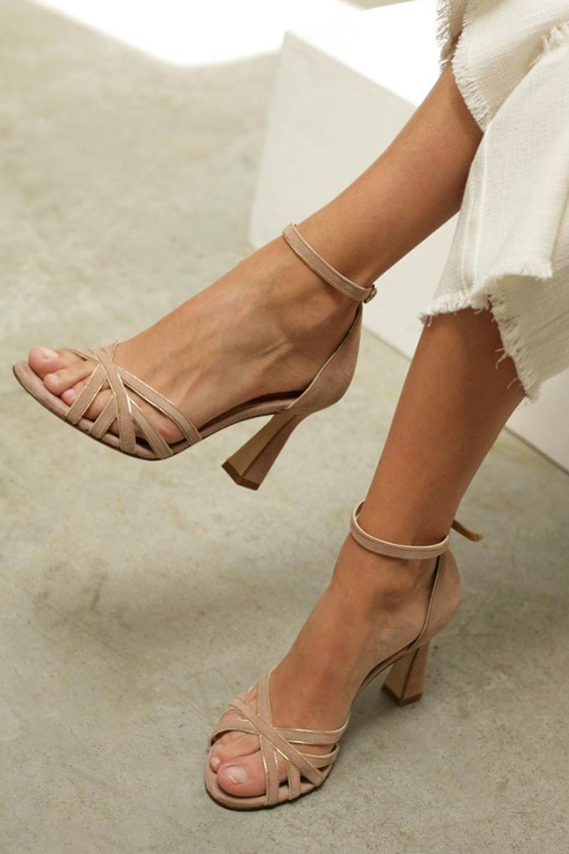 Janet | Slim Pointed Patchwork Heels