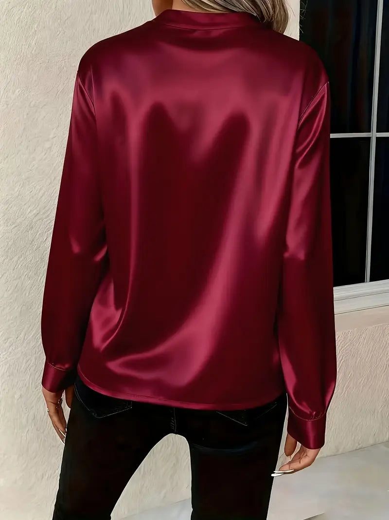 Amelie - Effortless Shine V-Neck Blouse