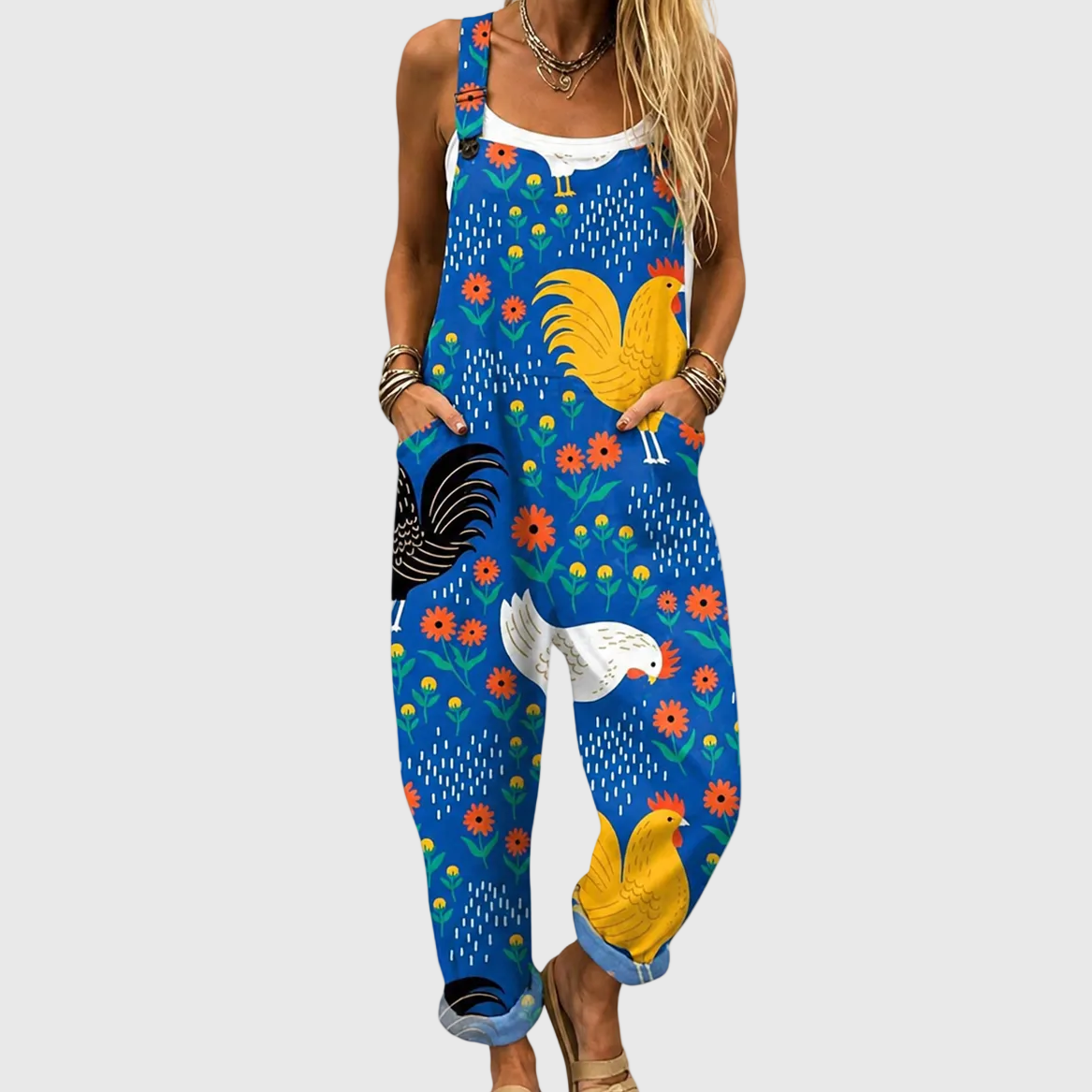 Colorful Farm Style Overalls
