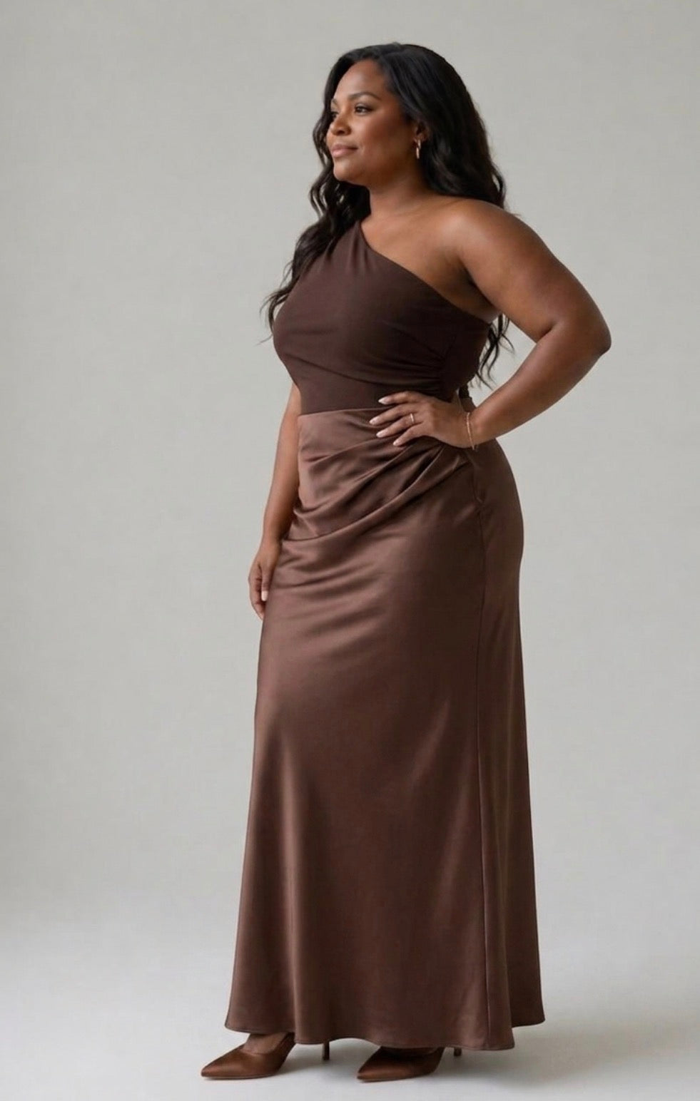 Scott & Allison™ | Maxi Dress with a Guilt in Satin