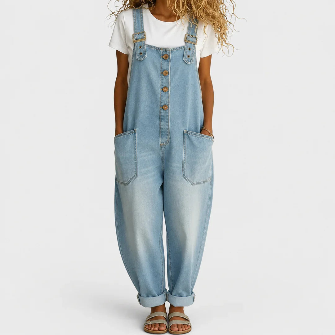 Olimpia Wide and Comfortable Design Jumpsuit