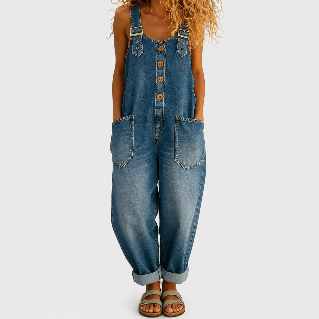 Olimpia Wide and Comfortable Design Jumpsuit