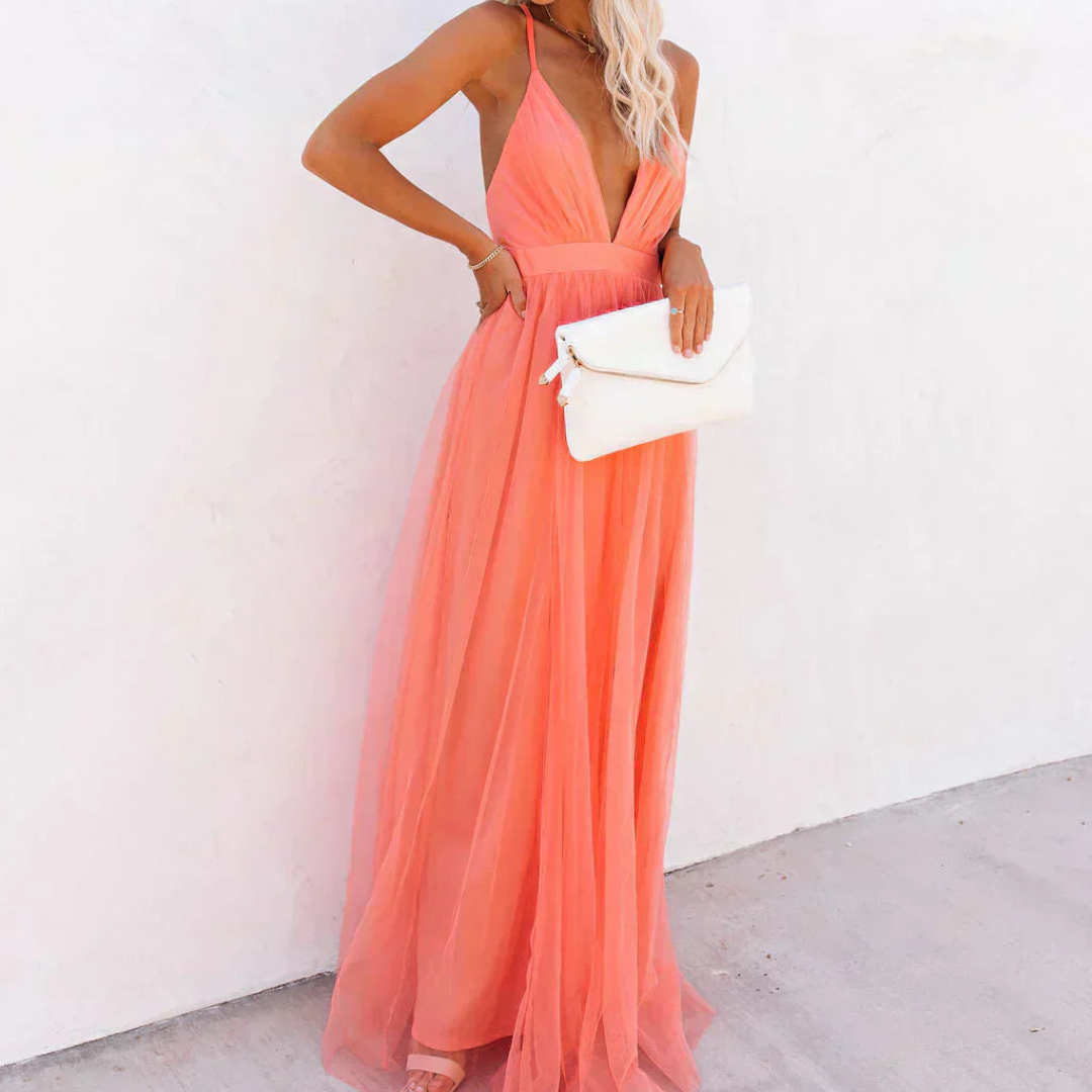 Ginevra | Maxi Dress Coral Light
