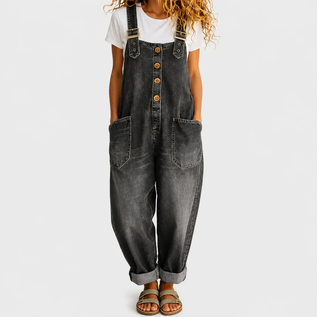 Olimpia Wide and Comfortable Design Jumpsuit