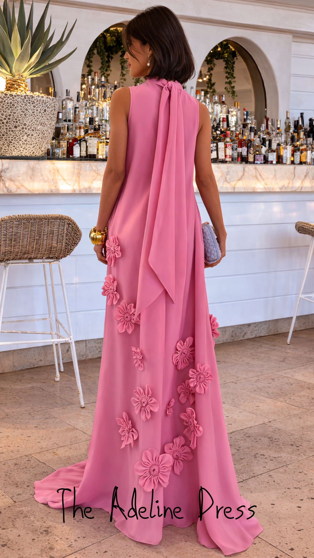 Adeline - 3D Floral Maxi Dress