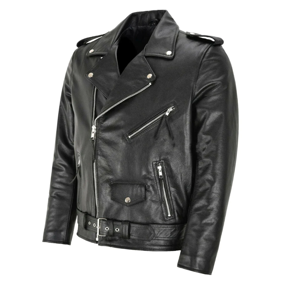 Ray | Classic Leather Biker Jacket