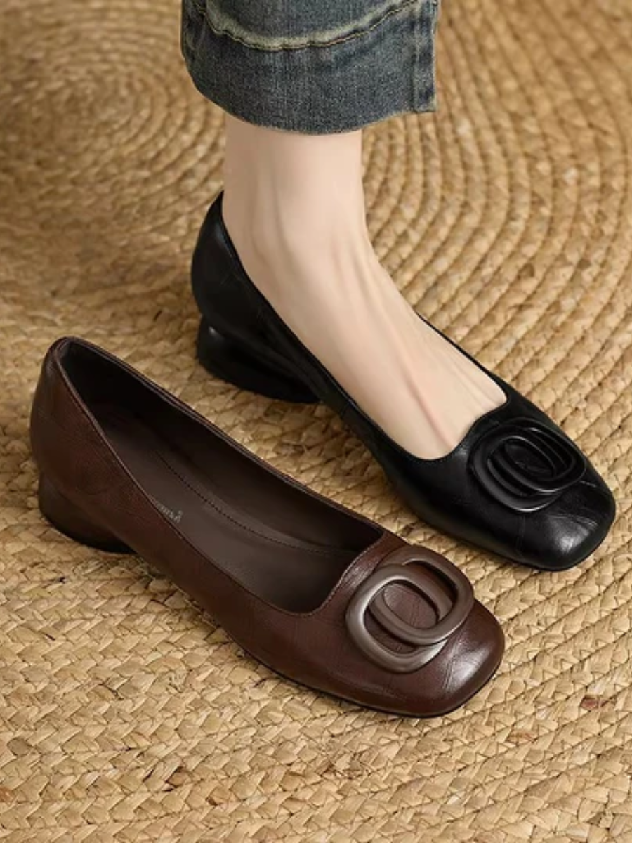 Opium Leather Flats