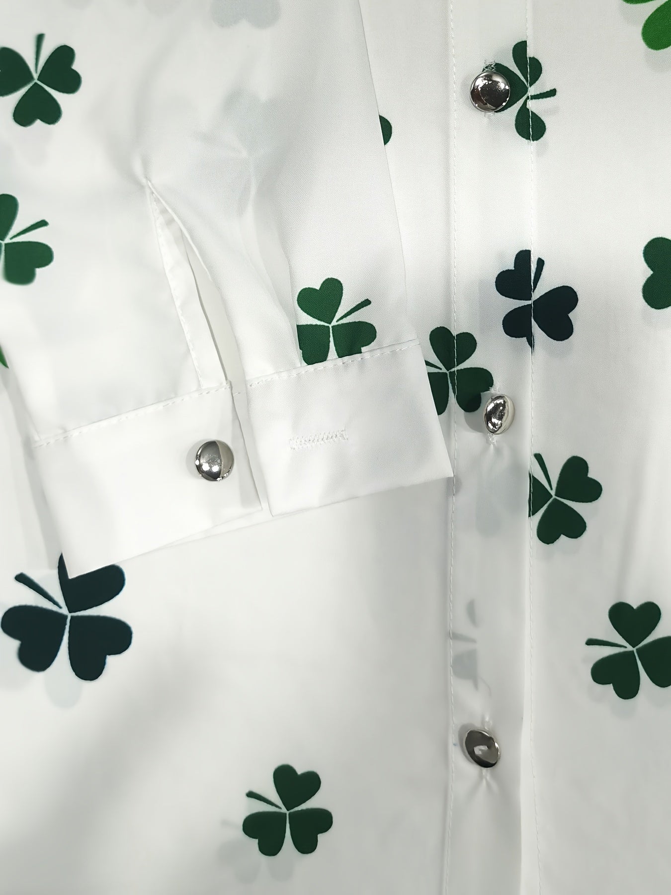 Ayla - Clover Print Button Shirt