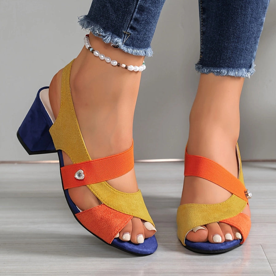 Elara | Cross Strap Comfort Heels