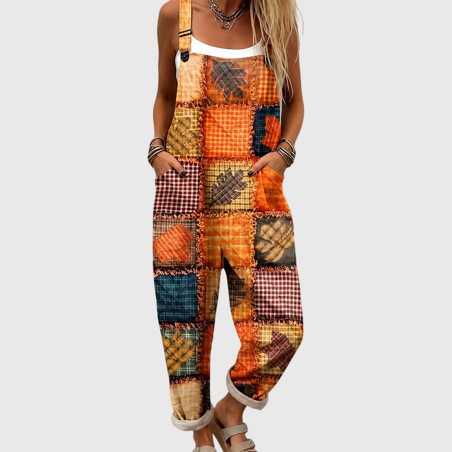 Rustic Patchwork Overalls
