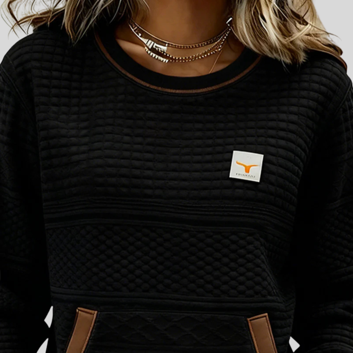 Noelle™ | Crew Neck Colour Block Sweatshirt