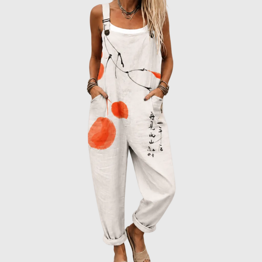 Comfortable Printed Overalls