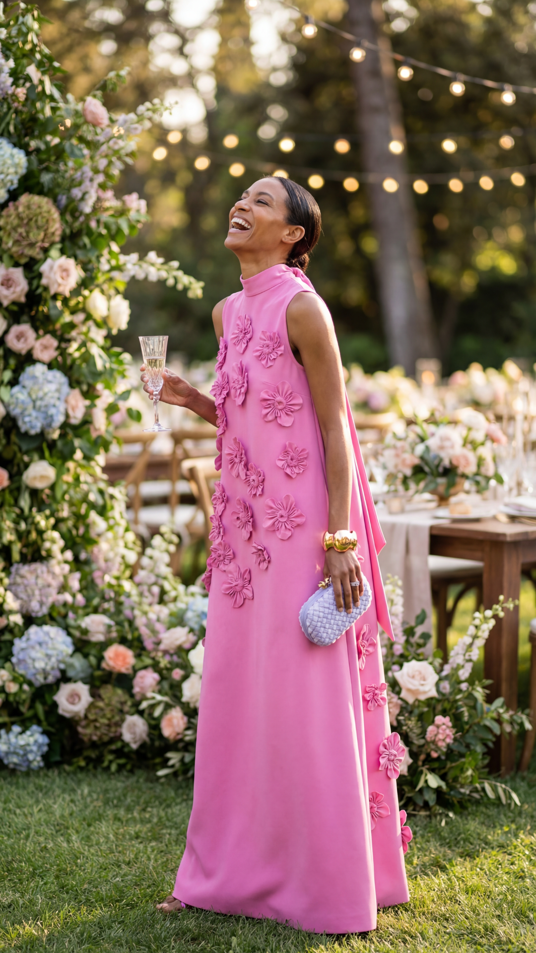 Adeline - 3D Floral Maxi Dress