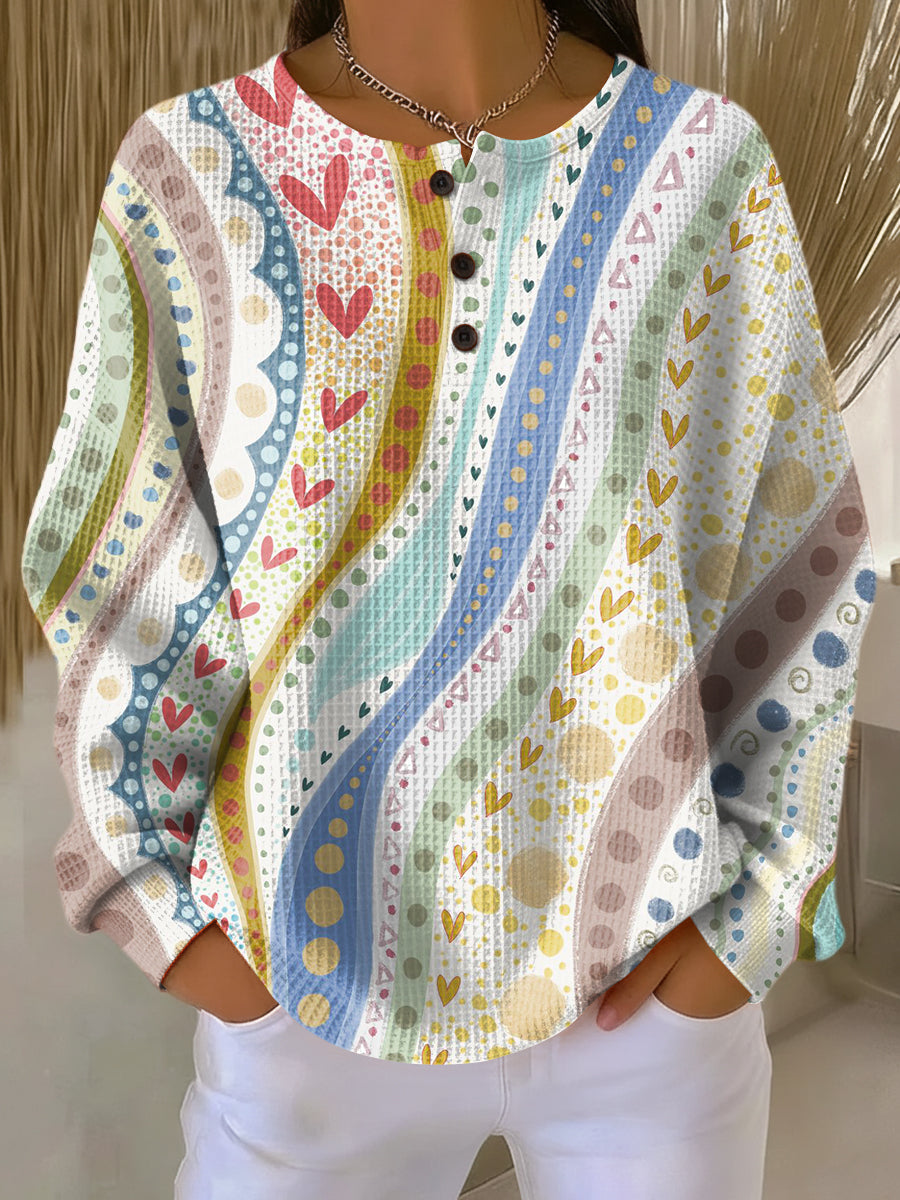 Henrietta | Artful Stripe-Print Jumper