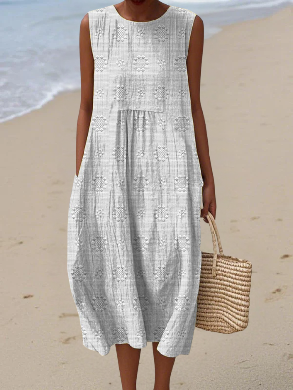 Lara | Embroidered Midi Dress