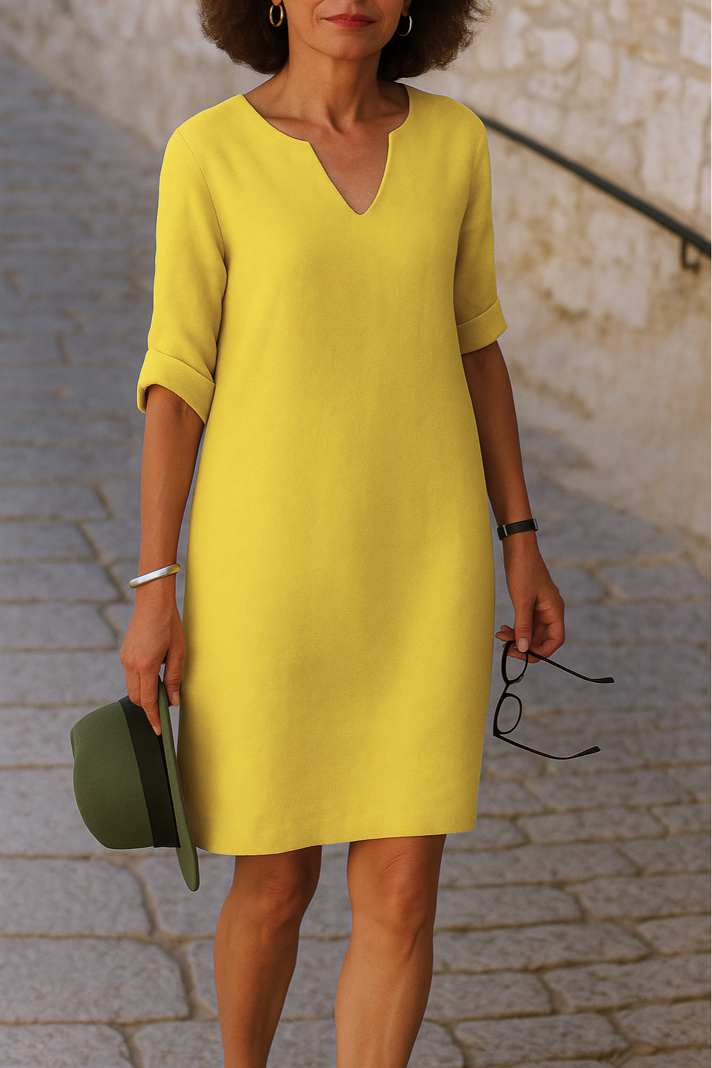 OLIVIE - ELEGANT LINEN DRESS