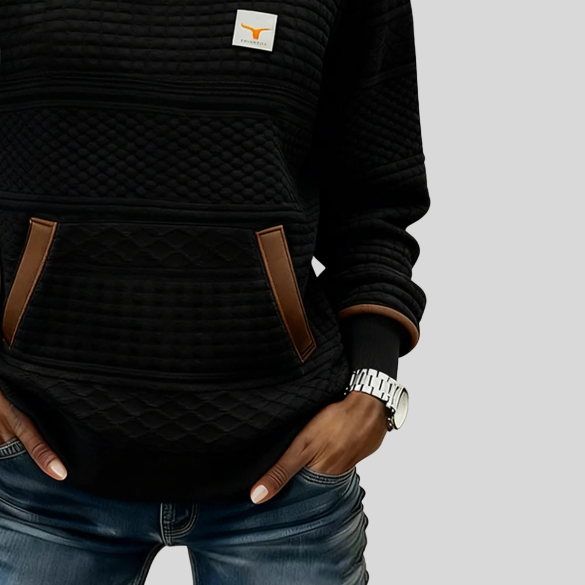 Noelle™ | Crew Neck Colour Block Sweatshirt