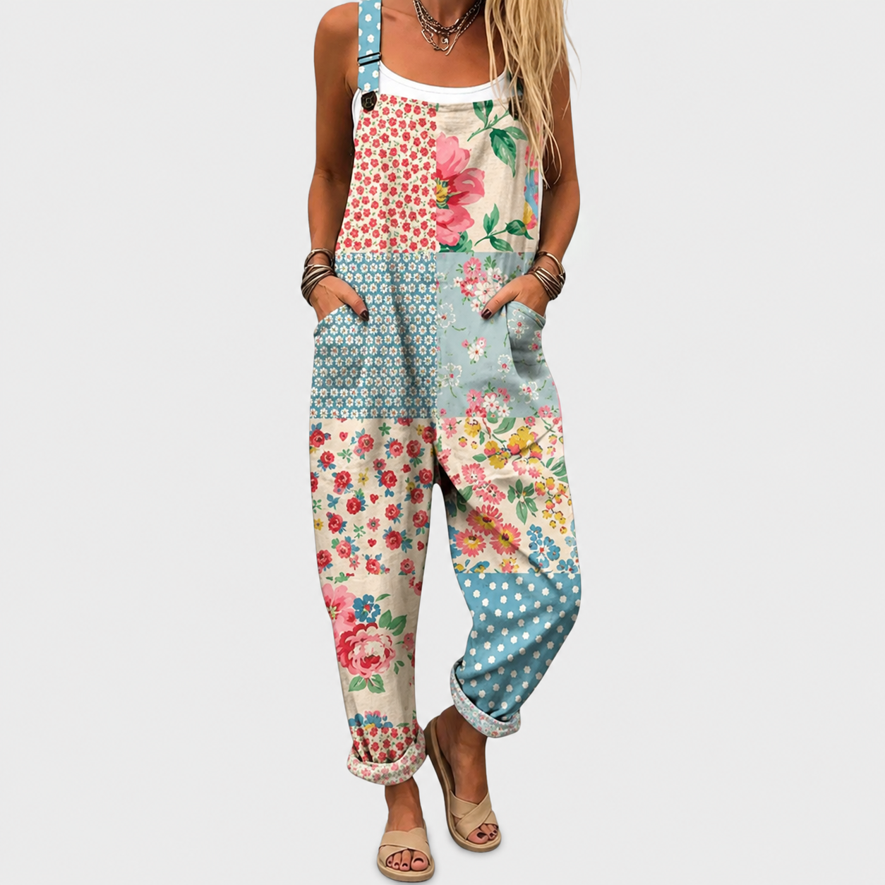 Comfortable Printed Overall
