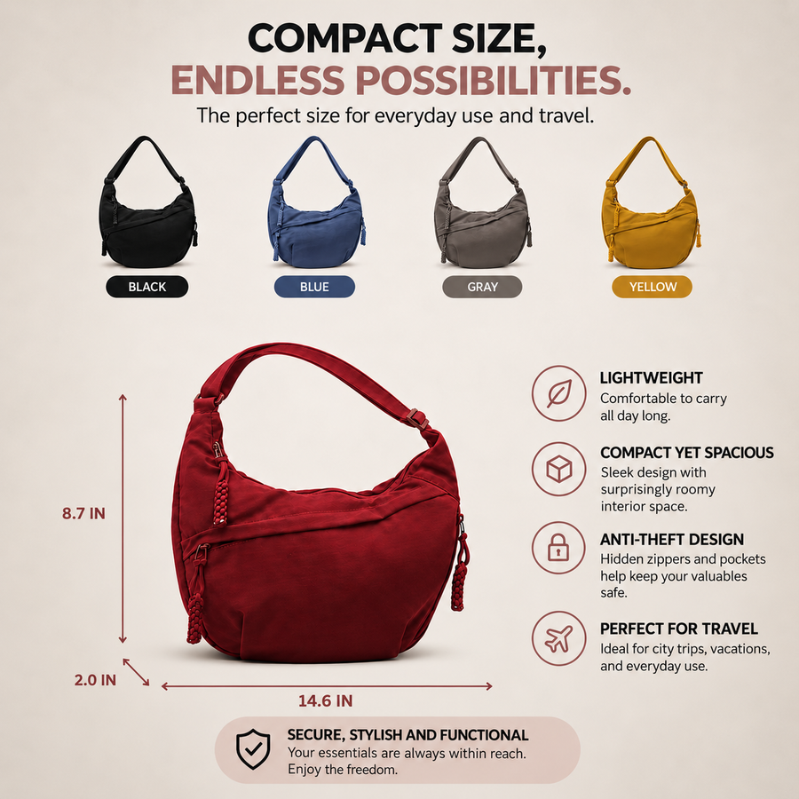 Aria | Black Shoulder Bag
