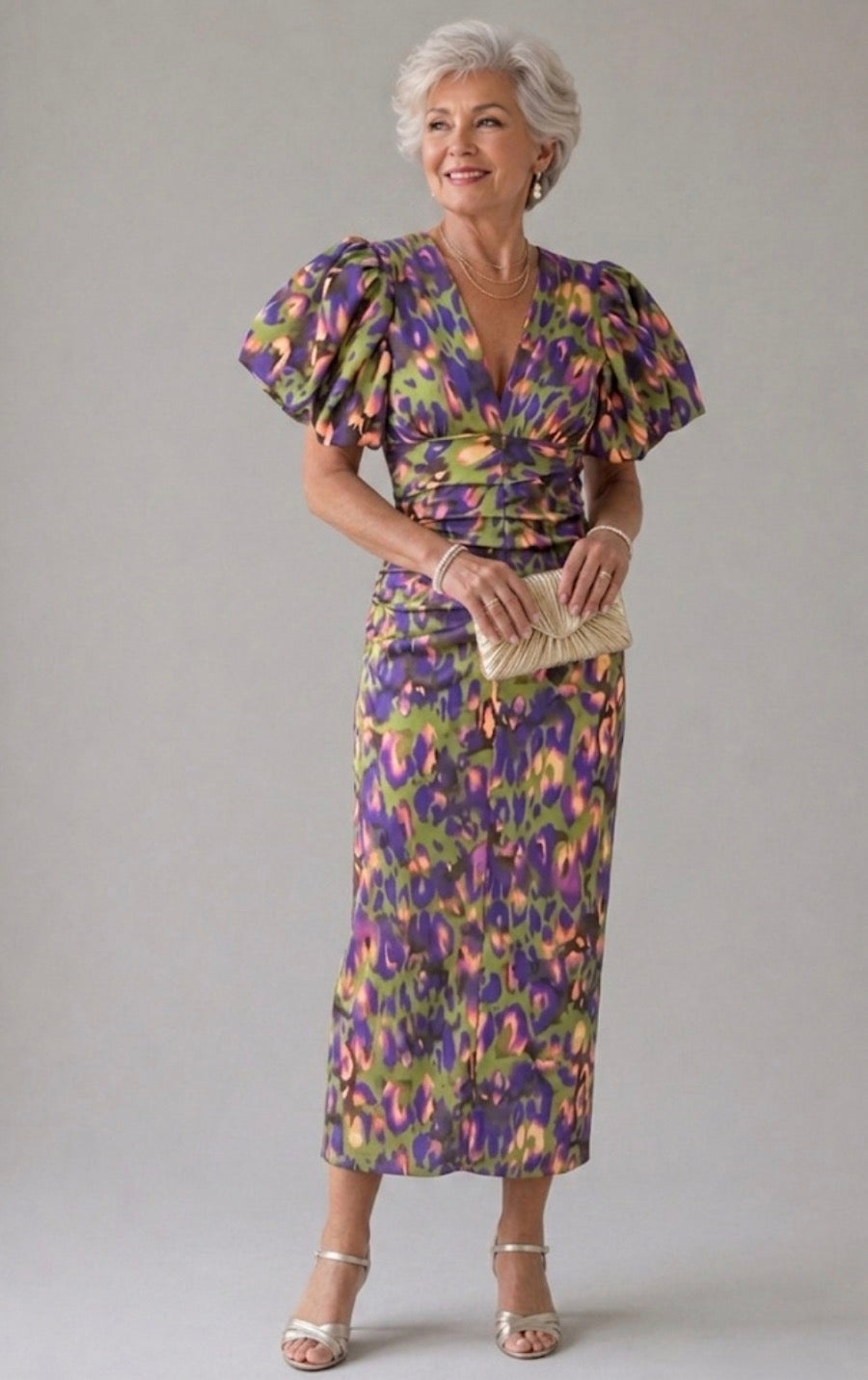 Scott & Allison™|Dress with Puff Sleeves