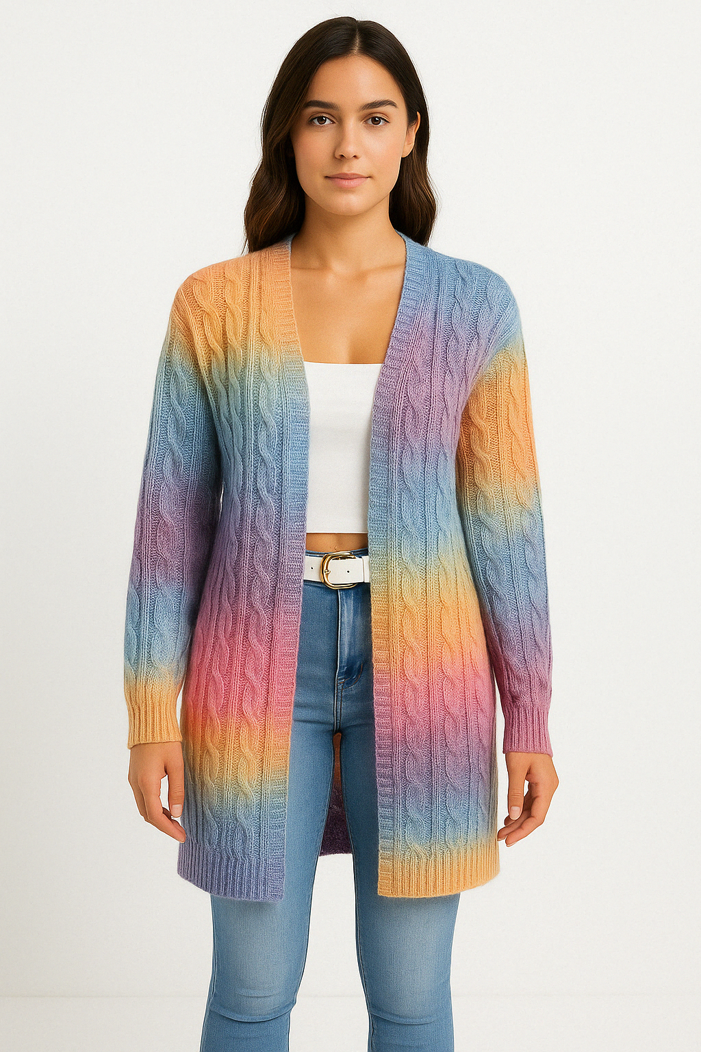 Long Cardigan Sweater - Open Front Soft Knit Duster Cardigan