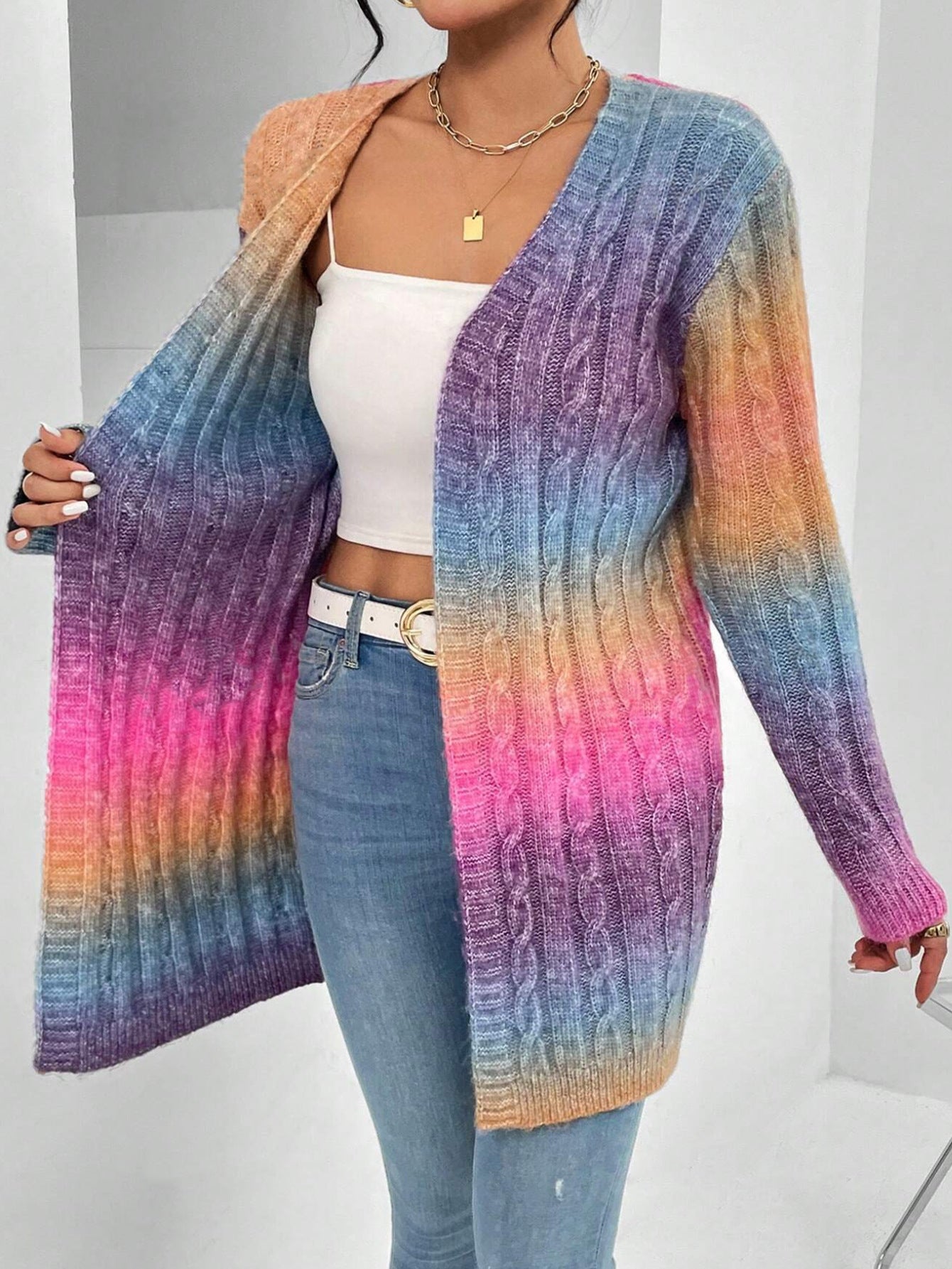 Long Cardigan Sweater - Open Front Soft Knit Duster Cardigan