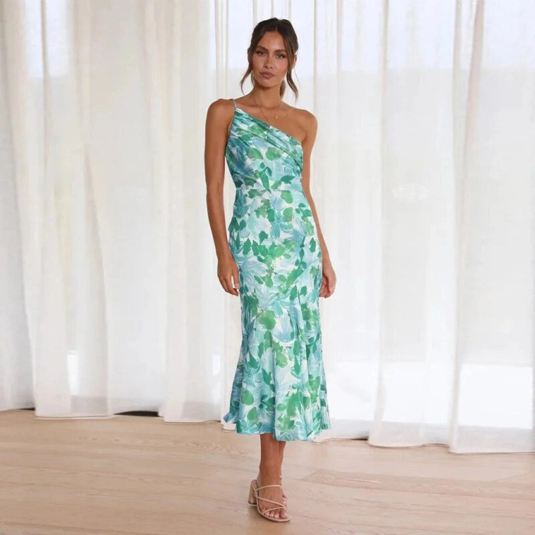 Laila | Floral Satin Dress