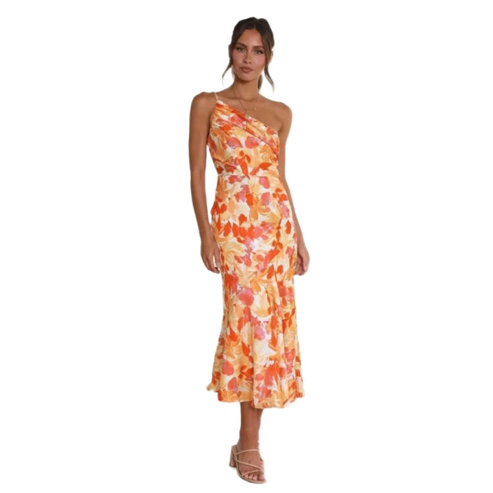 Laila | Floral Satin Dress