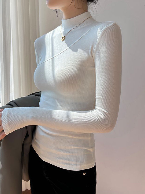 Mock Neck Long Sleeve Top
