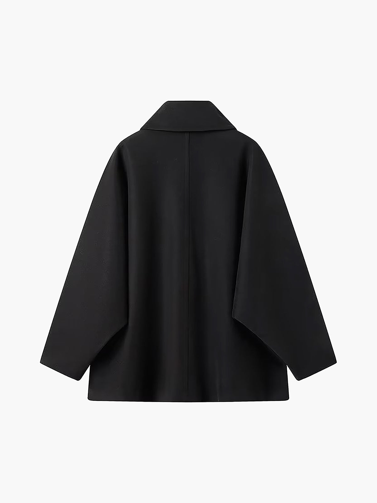 Women's Oversized Wool-Blend Coat with Button Closure