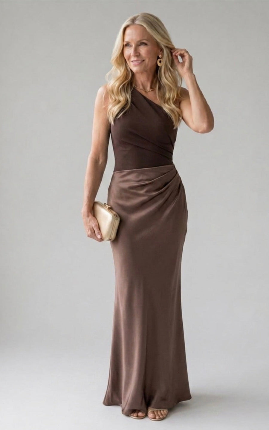 Scott & Allison™ | Maxi Dress with a Guilt in Satin