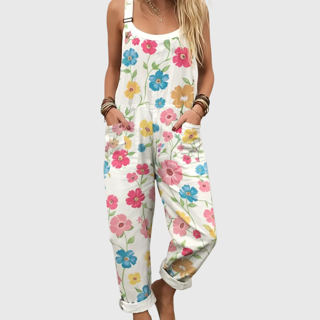 Comfortable Printed Overalls