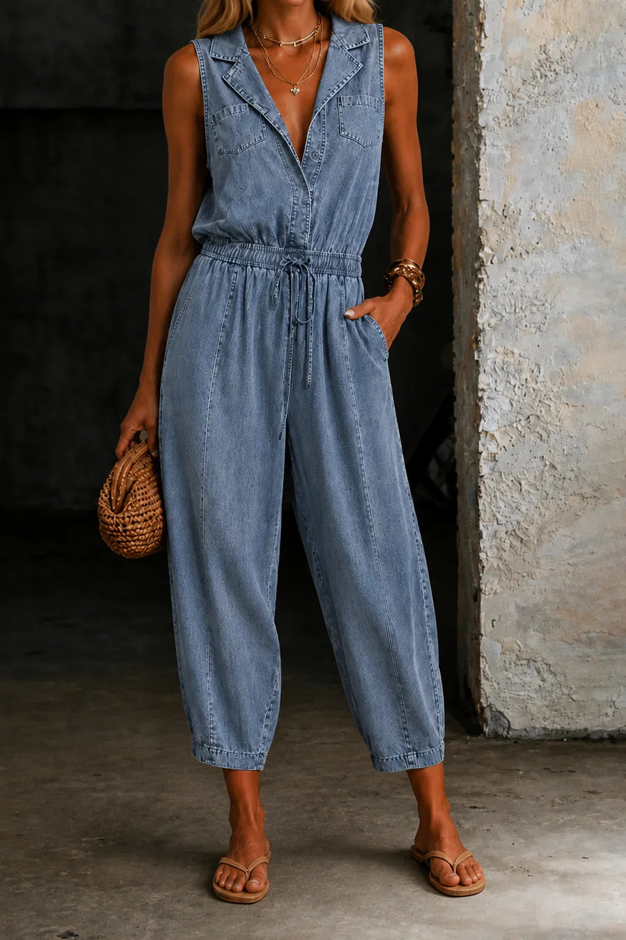 Nabila Cotton Jumpsuit in Fluid and Comfortable Style