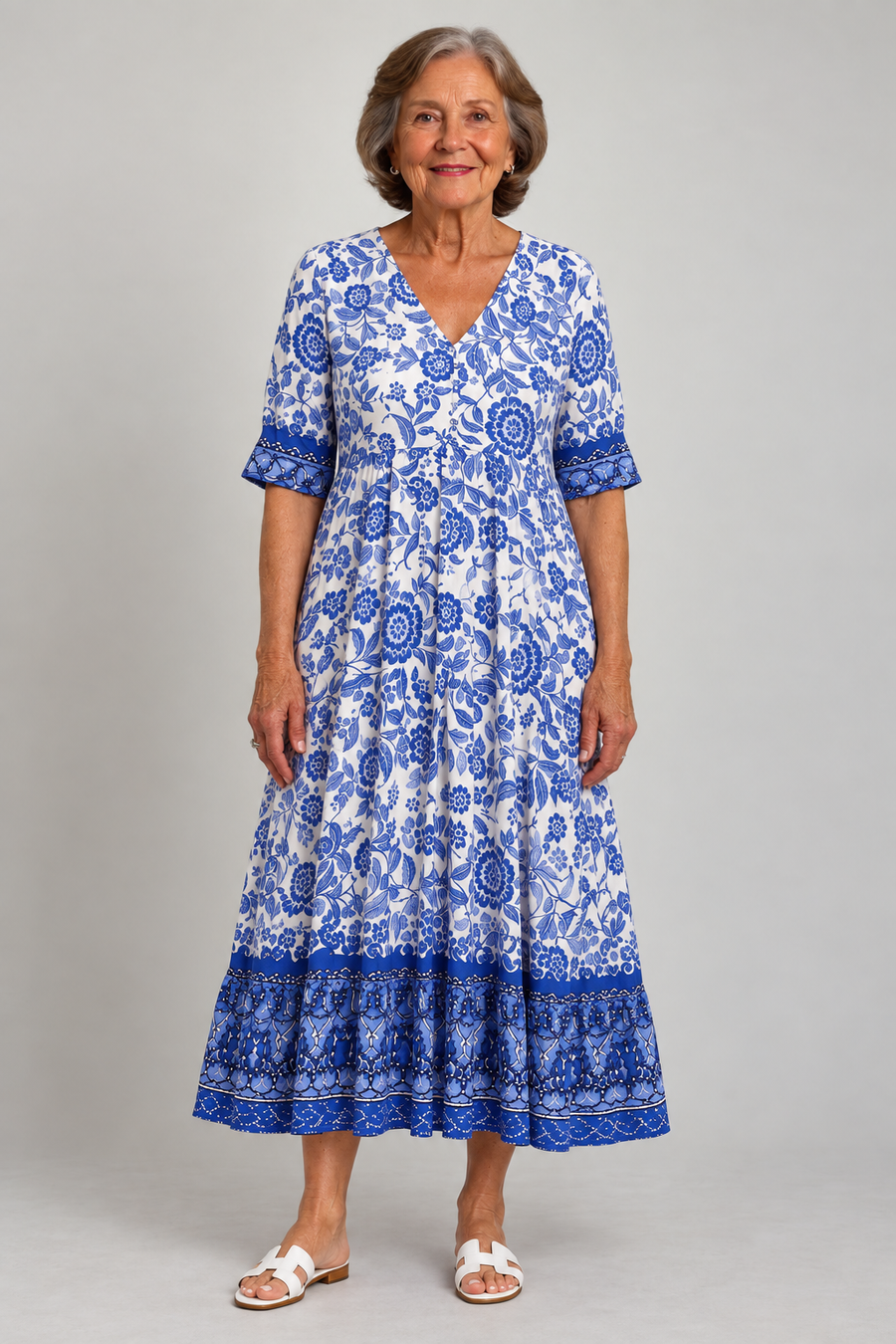 Keisha | Graceful V-Neck Floral