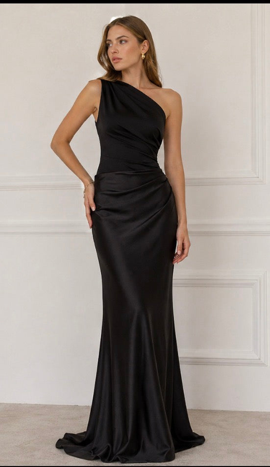 Scott & Allison™ | Maxi Dress with a Guilt in Satin