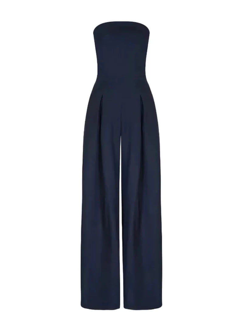 Women's Elegant loose fit strapless jumpsuit