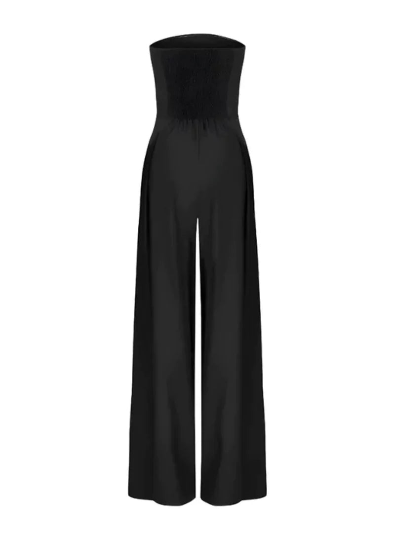 Women's Elegant loose fit strapless jumpsuit