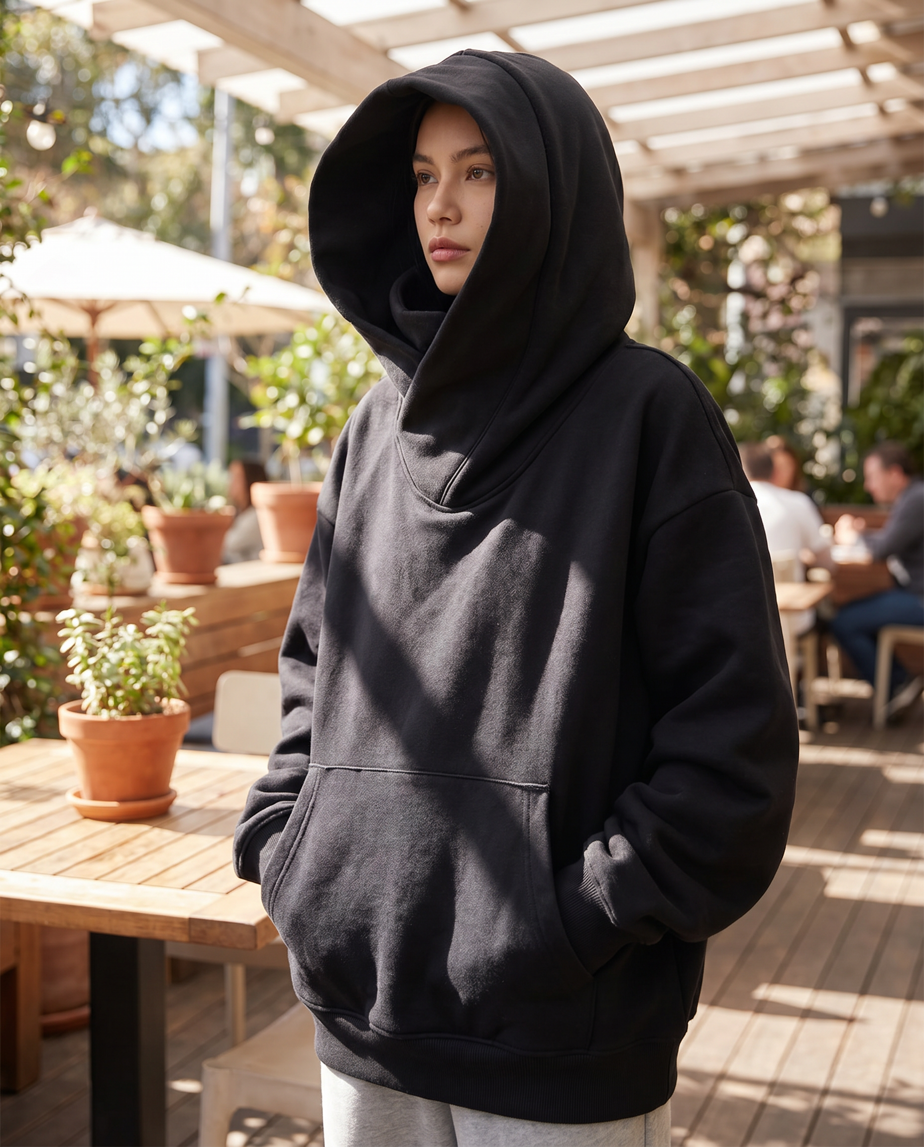 Oversized Women's turtleneck sweatshirt