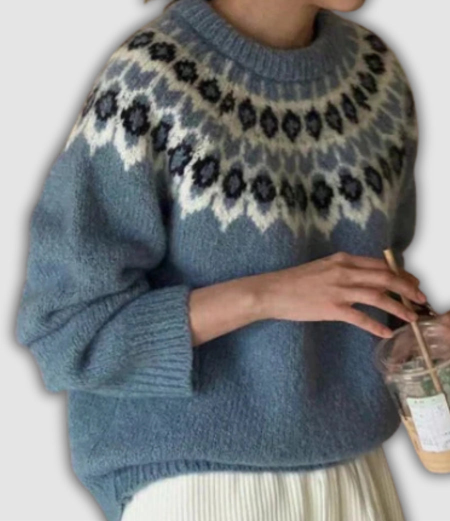 THE LIORA JACQUARD | RETRO SWEATER